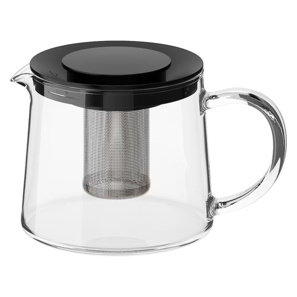 Teapot, glass, 0.6 qt