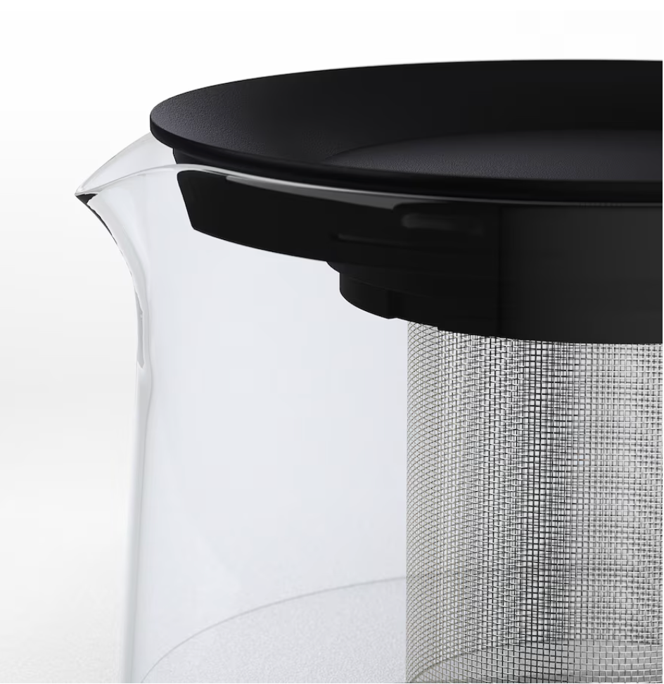 Teapot, glass, 0.6 qt