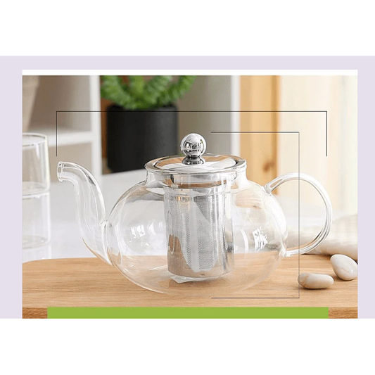 Borosilicate heat-resistant glass and 6 pcs Blooming tea