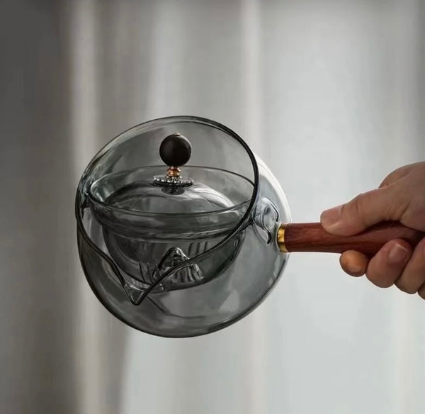 Borosilicate Glass Teapot Spin Filter