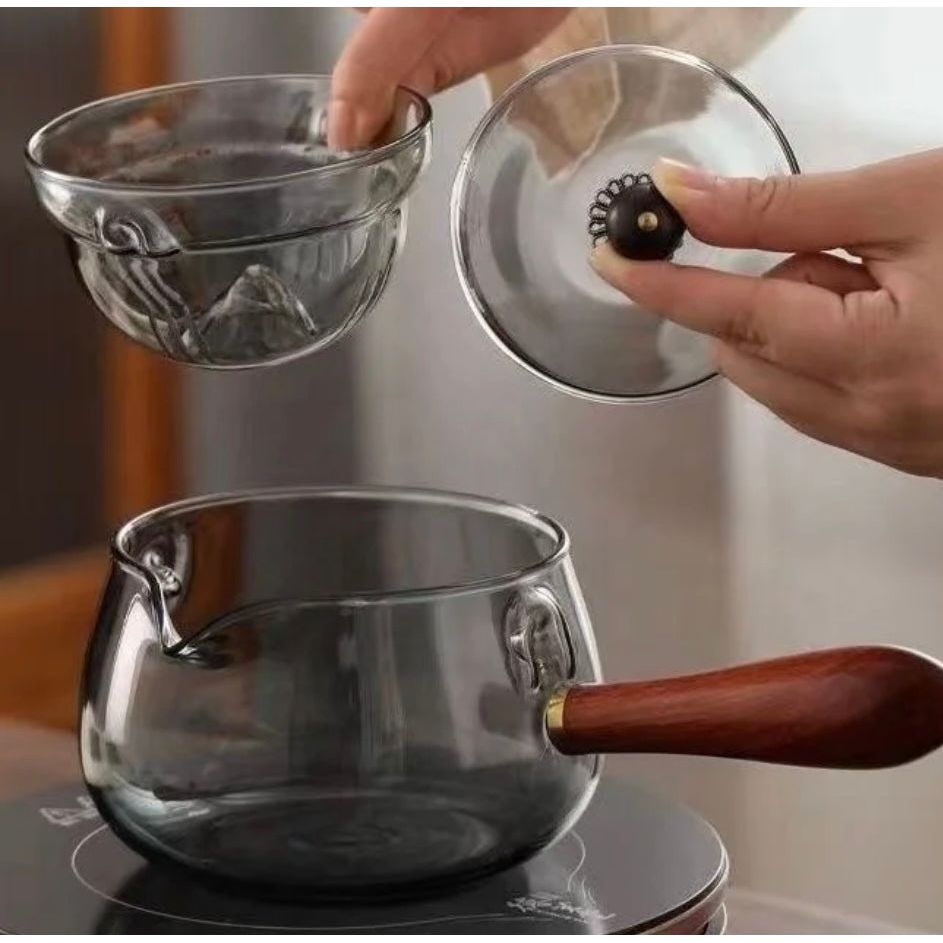 Borosilicate Glass Teapot Spin Filter