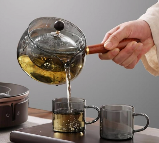 Borosilicate Glass Teapot Spin Filter