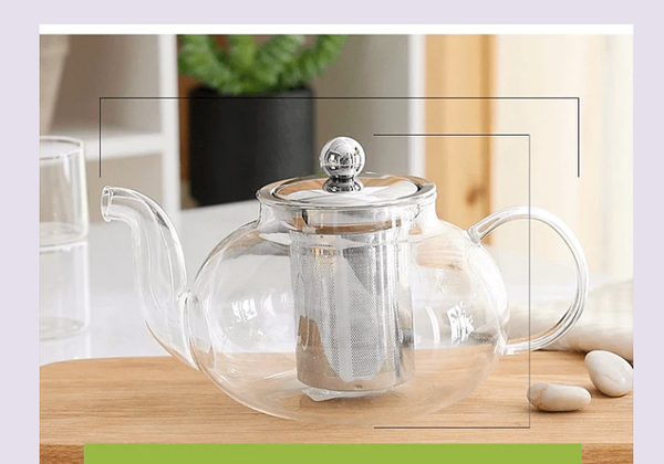 Borosilicate heat-resistant glass  and  6 pcs Blooming tea