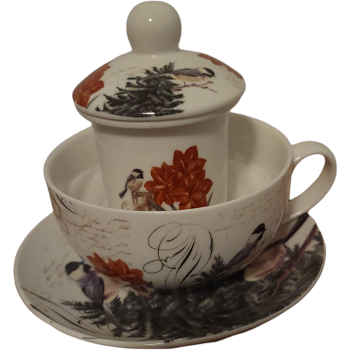 Fine Porcelain Infuser with beautiful cup and porcelain