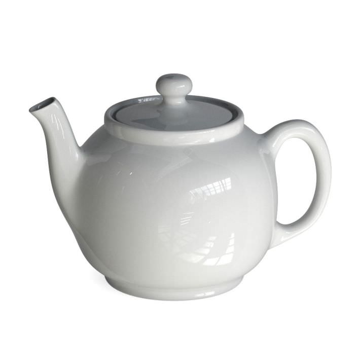 WHITE CERAMIC TEA POT