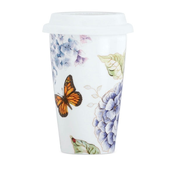 Butterfly Meadow Blue Thermal Travel Mug